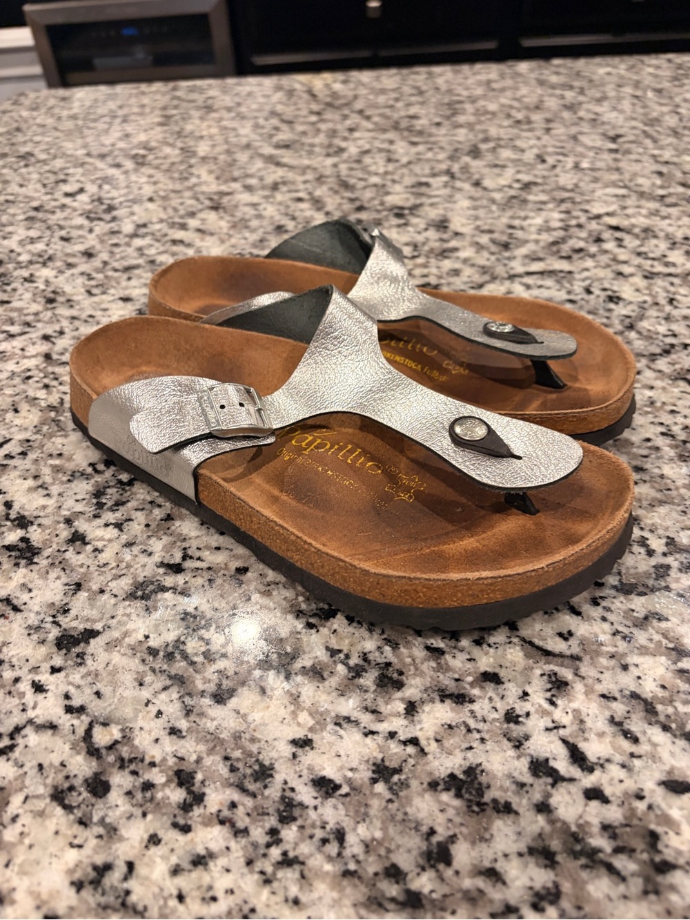 Birkenstock Papillio Silver Women's 8 Sandals